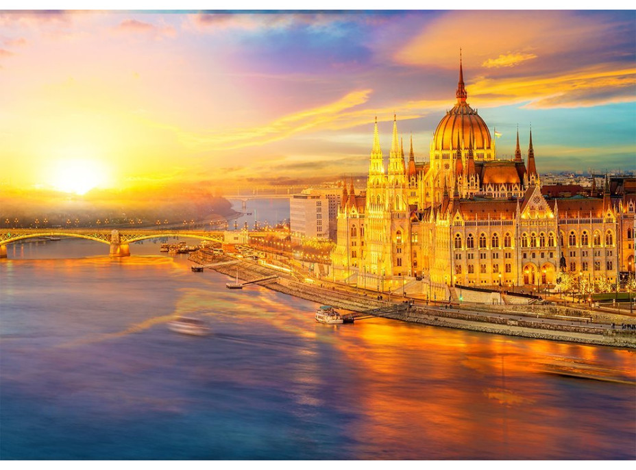 ENJOY Puzzle Maďarský parlament pri západe slnka, Budapešť 1000 dielikov