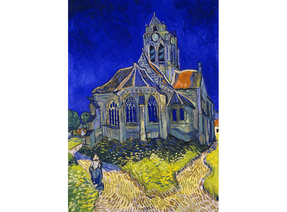 ENJOY Puzzle Vincent Van Gogh: Kostol v Auvers-sur-Oise 1000 dielikov