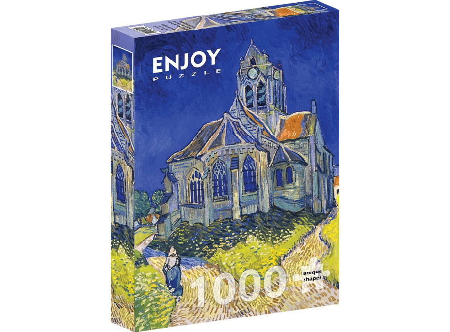 ENJOY Puzzle Vincent Van Gogh: Kostol v Auvers-sur-Oise 1000 dielikov