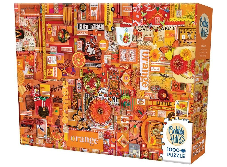 COBBLE HILL Puzzle Farby dúhy: Oranžová 1000 dielikov