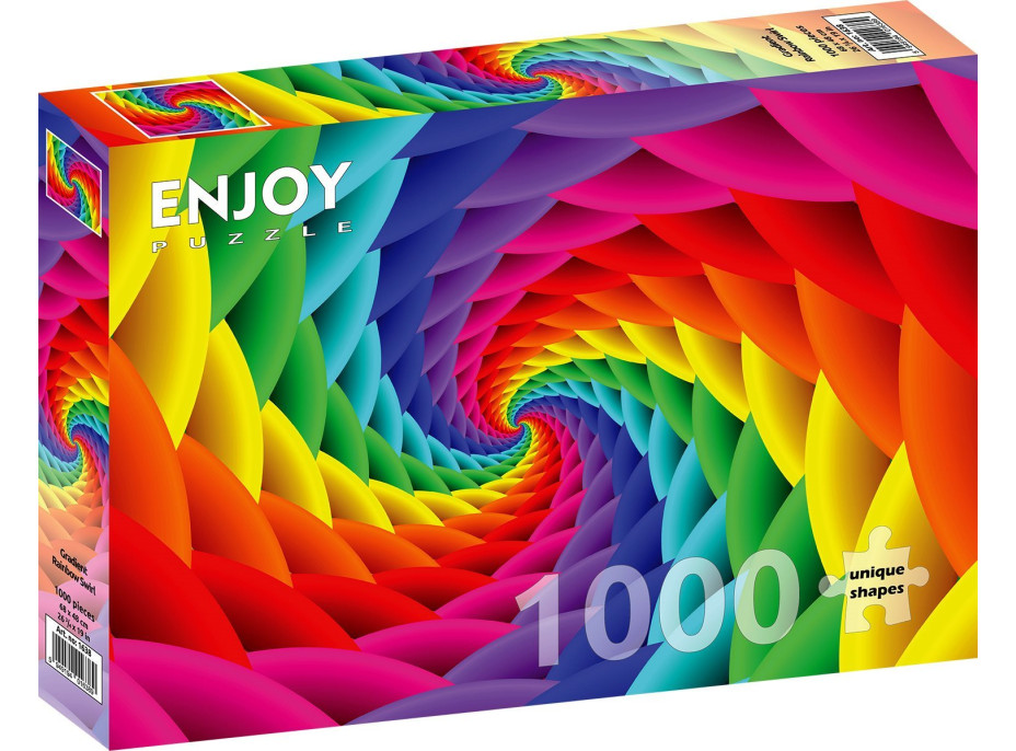 ENJOY Puzzle Gradient: Dúhový vír 1000 dielikov