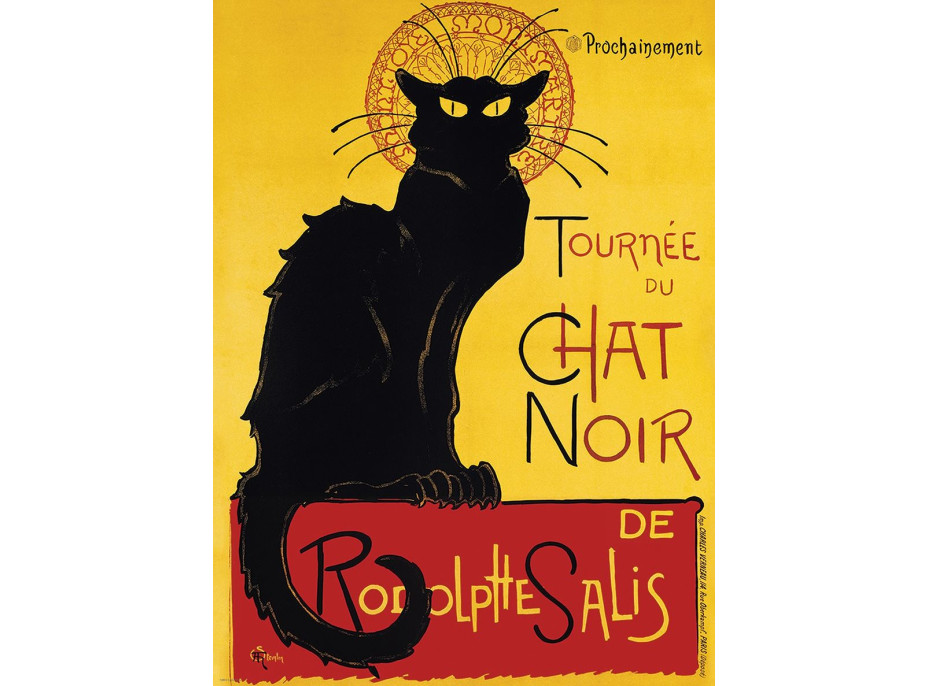 EUROGRAPHICS Puzzle Kabaret Le Chat noir - plagát 1000 dielikov