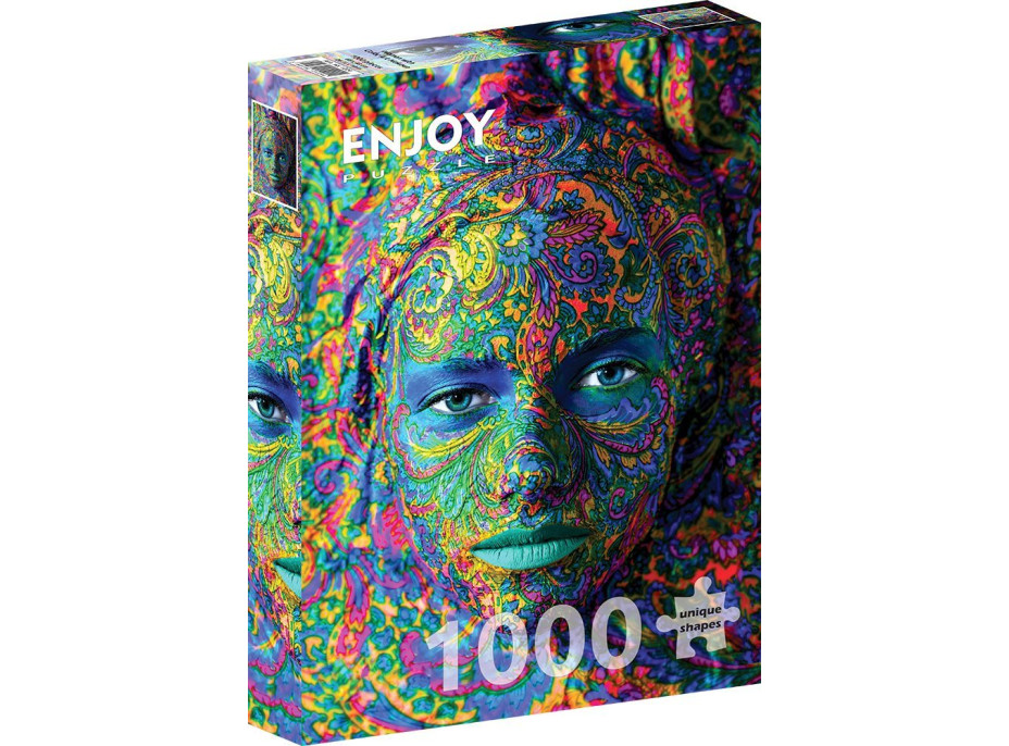 ENJOY Puzzle Umelecky nalíčená žena 1000 dielikov