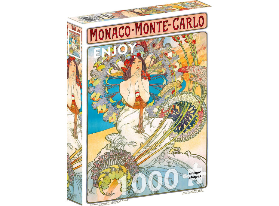 ENJOY Puzzle Monako Monte Carlo, Alfons Mucha 1000 dielikov