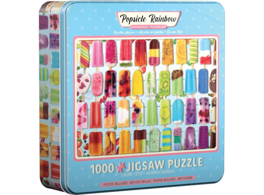 EUROGRAPHICS Puzzle v plechovej krabičke Nanuková dúha 1000 dielikov