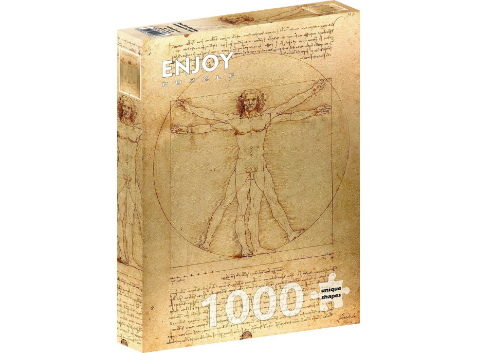 ENJOY Puzzle Vitruviánsky muž 1000 dielikov