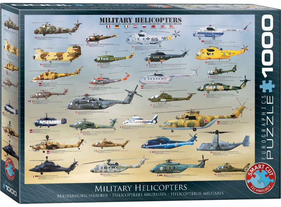 EUROGRAPHICS Puzzle Vojenské helikoptéry 1000 dielikov