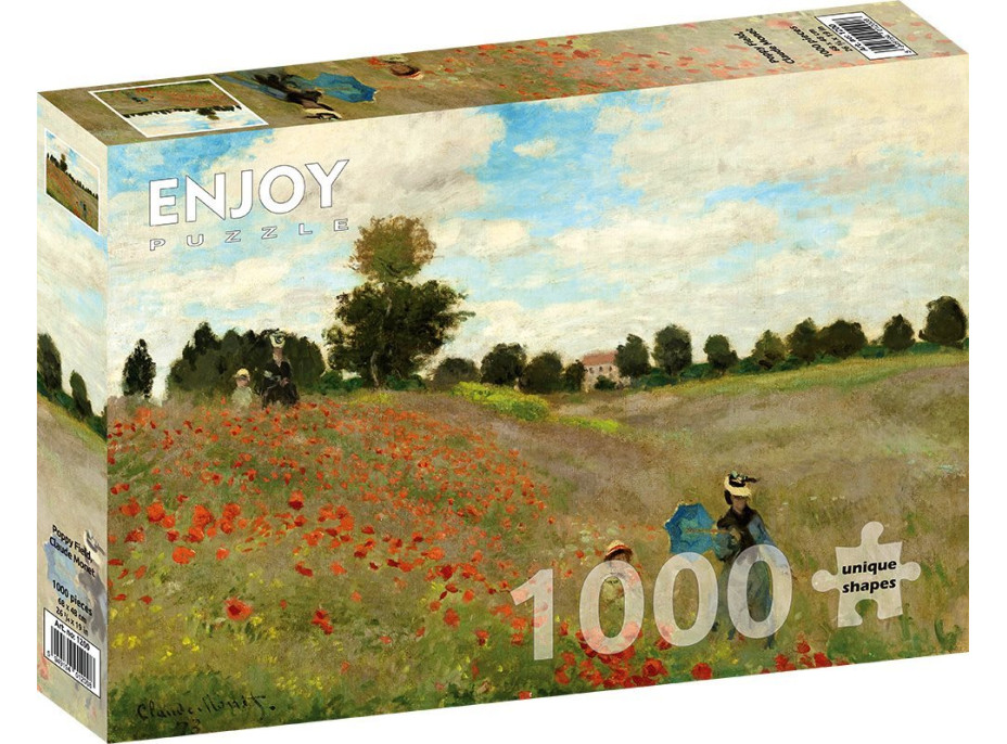 ENJOY Puzzle Claude Monet: Makové pole 1000 dielikov