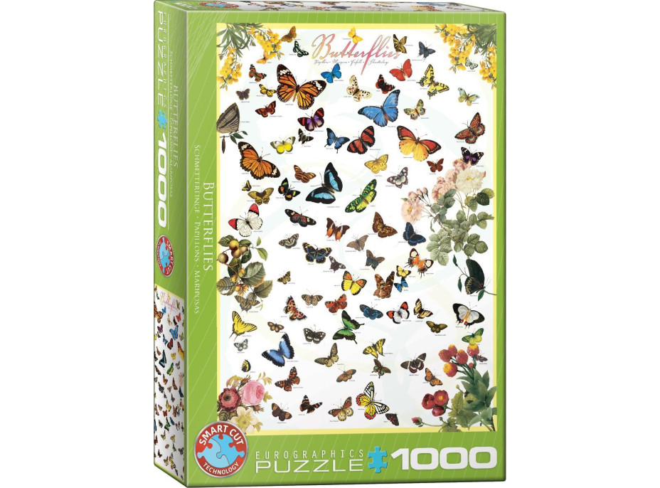 EUROGRAPHICS Puzzle Motýle 1000 dielikov