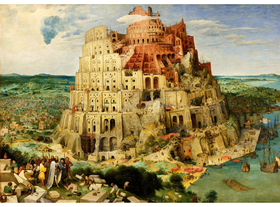 ENJOY Puzzle Pieter Bruegel: Babylonská veža 1000 dielikov