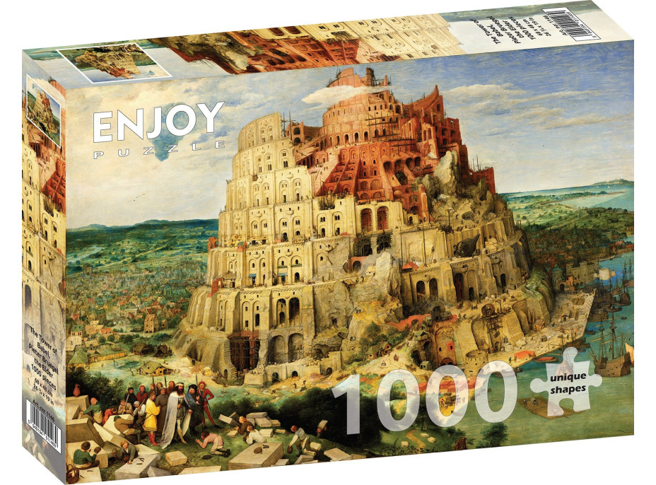 ENJOY Puzzle Pieter Bruegel: Babylonská veža 1000 dielikov
