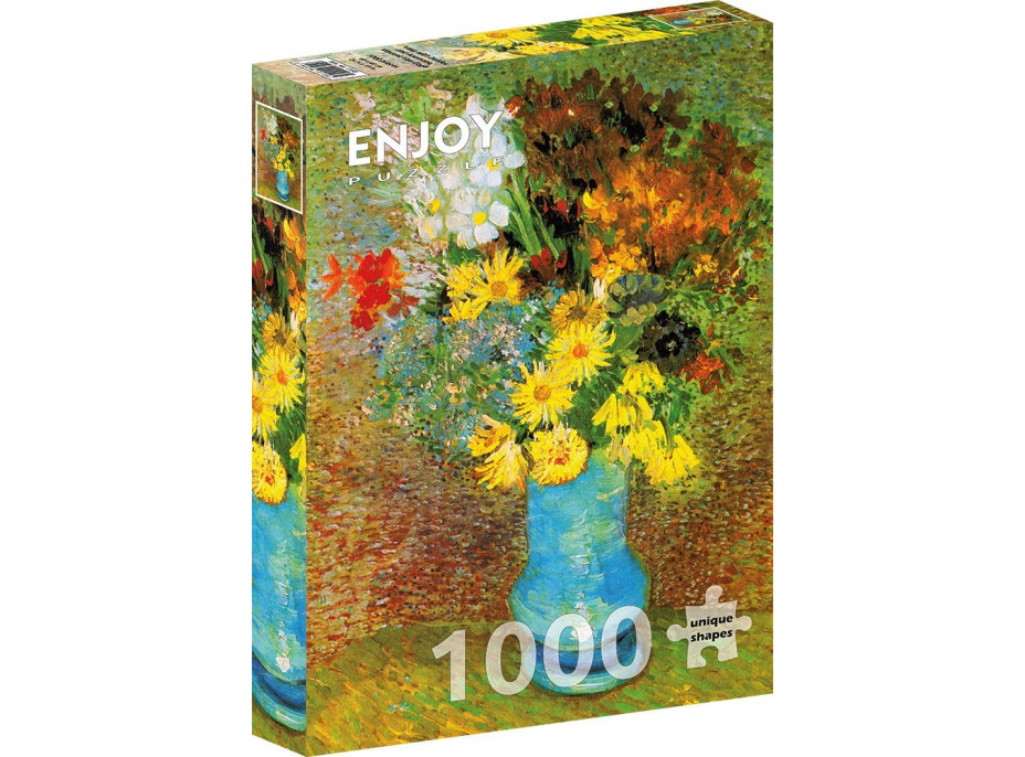 ENJOY Puzzle Vincent Van Gogh: Váza so sedmokráskami a sasankami 1000 dielikov