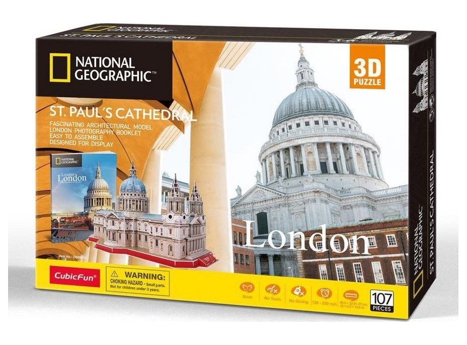 CUBICFUN 3D puzzle National Geographic: Katedrála svätého Pavla 107 dielikov