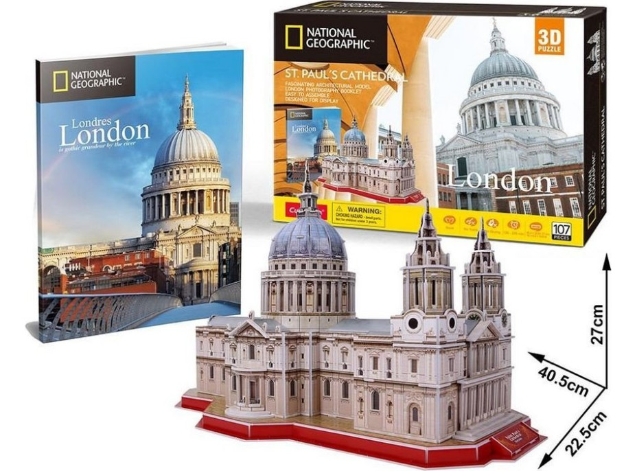 CUBICFUN 3D puzzle National Geographic: Katedrála svätého Pavla 107 dielikov