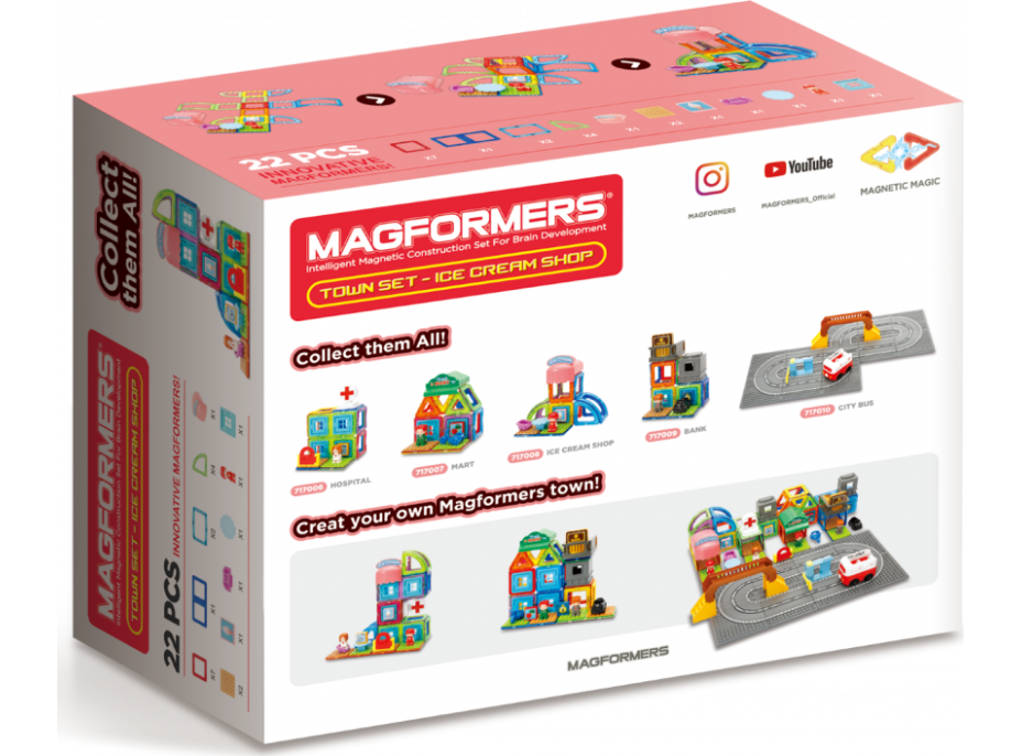 MAGFORMERS Mestečko Cukráreň 22 dielikov