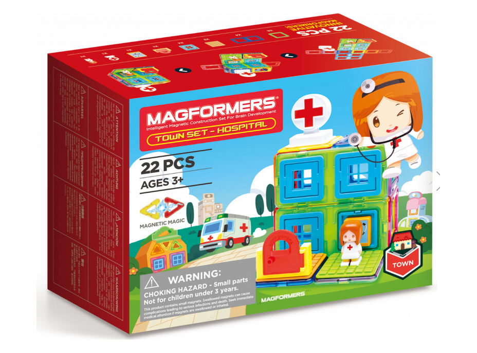 MAGFORMERS Mestečko Nemocnice 22 dielikov