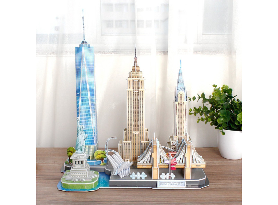 CUBICFUN 3D puzzle CityLine panorama: New York 123 dielikov