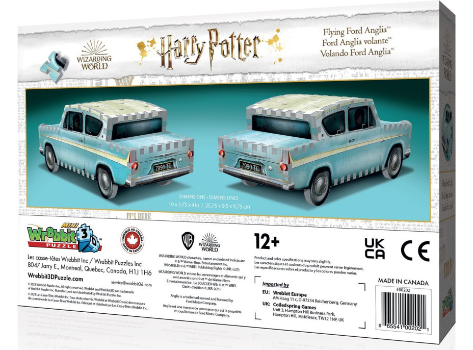 WREBBIT 3D puzzle Harry Potter: Ford Anglia 130 dielikov