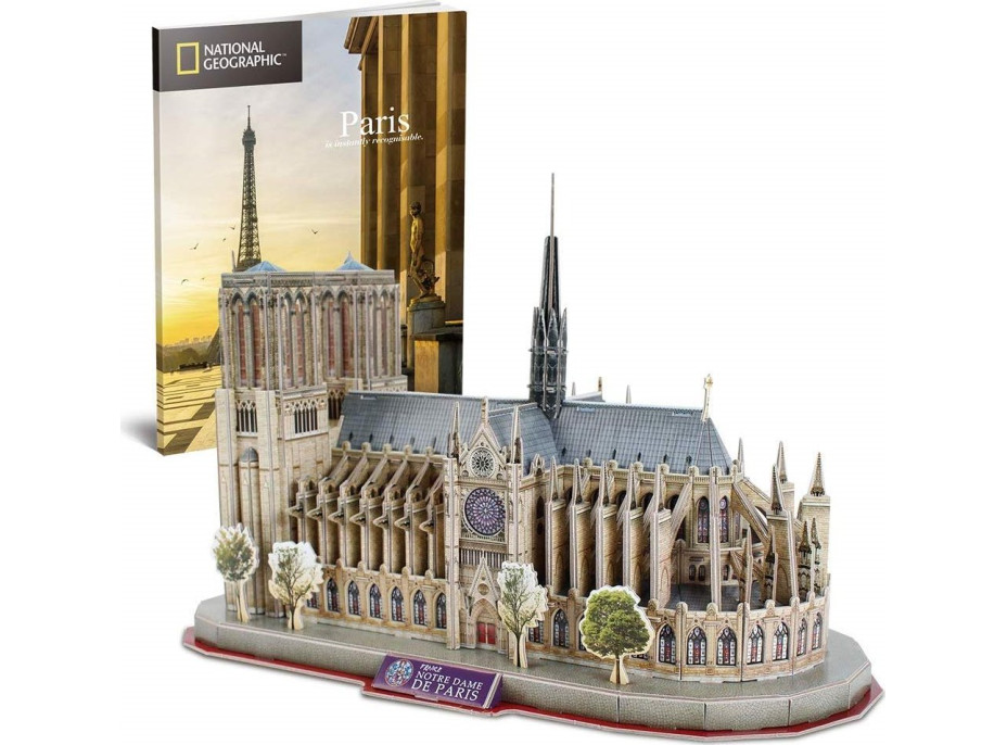 CUBICFUN 3D puzzle National Geographic: Katedrála Notre-Dame 128 dielikov