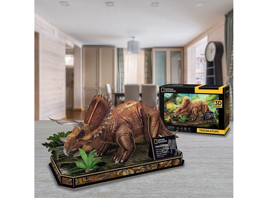 CUBICFUN 3D puzzle National Geographic: Triceratops 44 dielikov