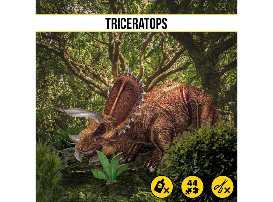 CUBICFUN 3D puzzle National Geographic: Triceratops 44 dielikov