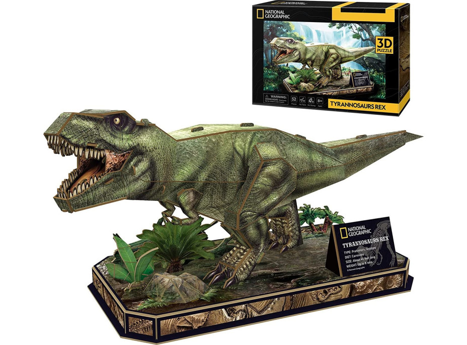 CUBICFUN 3D puzzle National Geographic: Tyrannosaurus Rex 52 dielikov