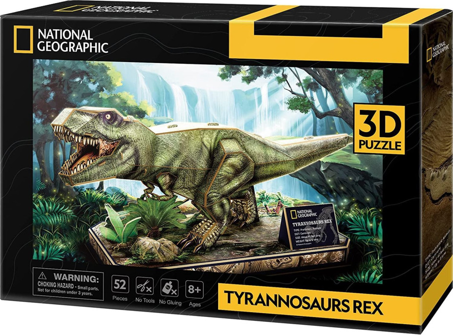 CUBICFUN 3D puzzle National Geographic: Tyrannosaurus Rex 52 dielikov