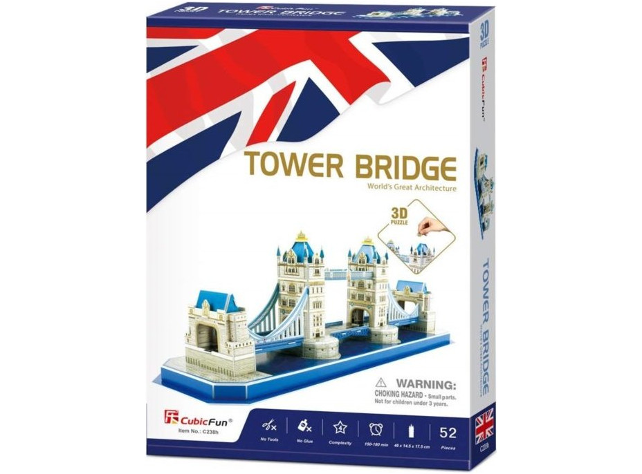 CUBICFUN 3D puzzle Tower Bridge 52 dielikov