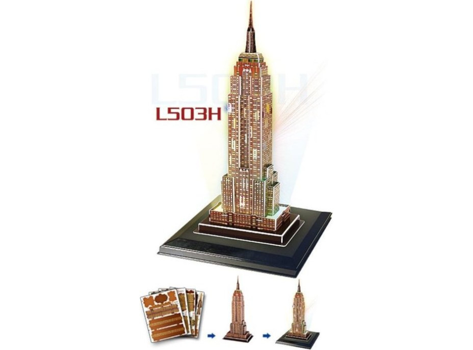 CUBICFUN Svietiace 3D puzzle Empire State Building 38 dielikov