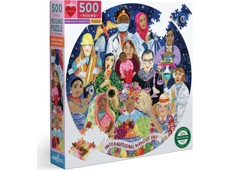 EEBOO Okrúhle puzzle Medzinárodný deň žien 500 dielikov