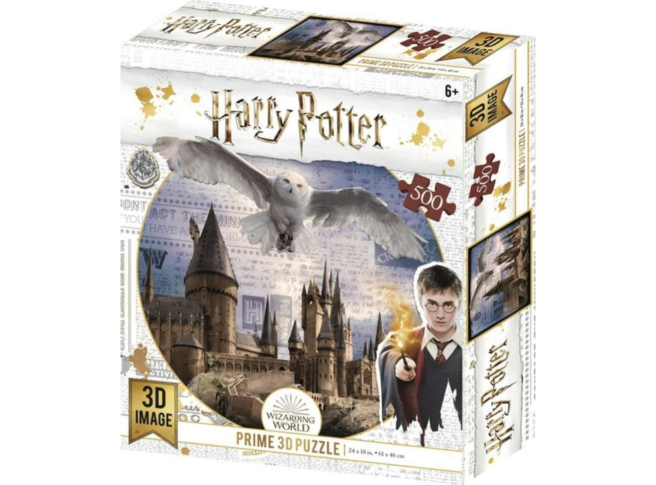 PRIME 3D Puzzle Harry Potter: Rokfortská škola čiar a kúziel 3D 500 dielikov