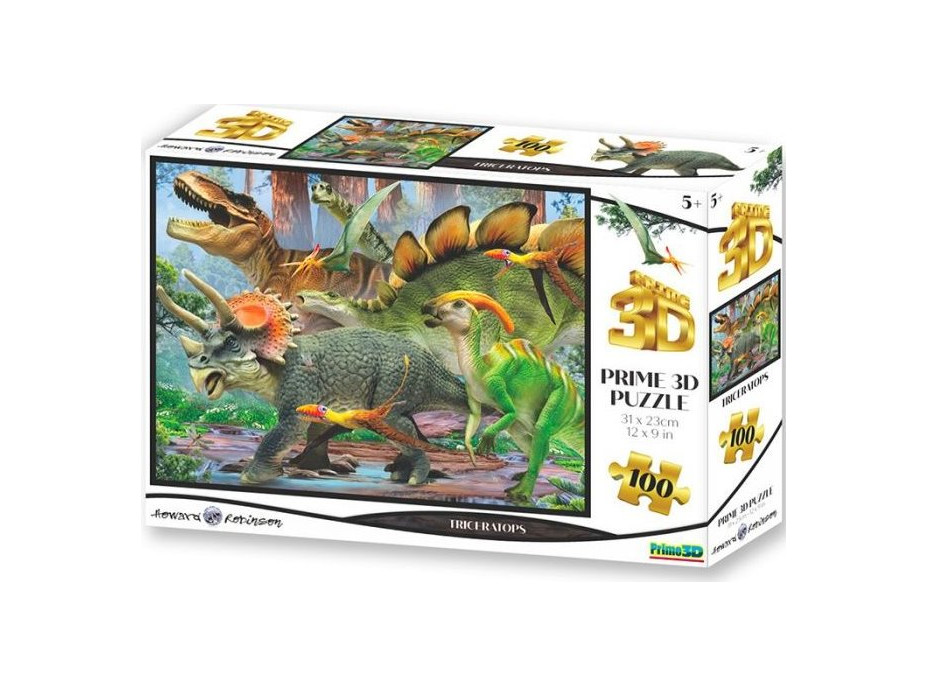 PRIME 3D Puzzle Triceratops 3D 100 dielikov