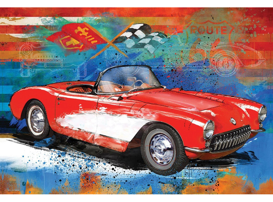 EUROGRAPHICS Puzzle v plechovej krabičke Corvette 550 dielikov