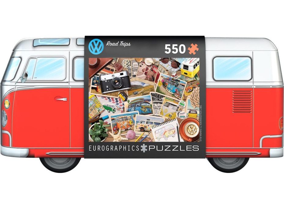 EUROGRAPHICS Puzzle v plechovej krabičke Volkswagen Road Trip 550 dielikov