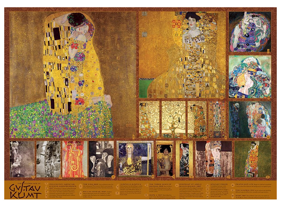 COBBLE HILL Puzzle Zlatý vek Gustava Klimta 1000 dielikov