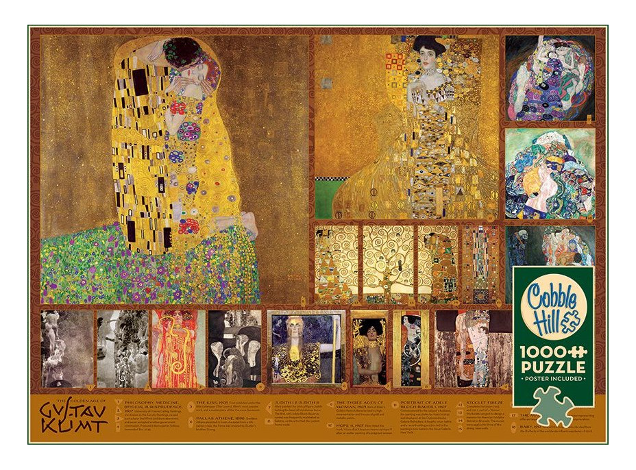 COBBLE HILL Puzzle Zlatý vek Gustava Klimta 1000 dielikov