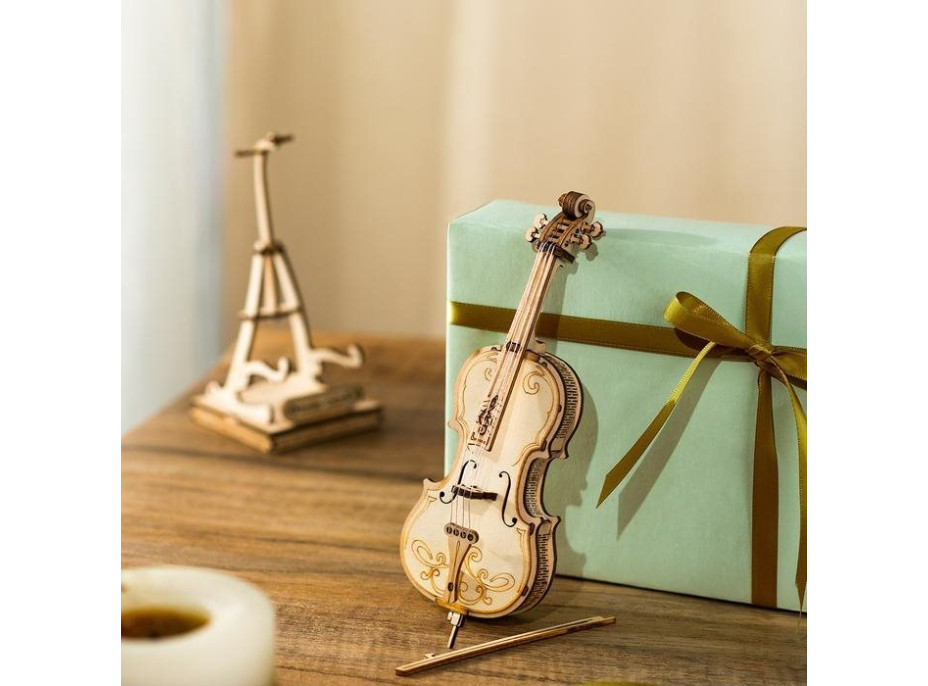 ROBOTIME Rolife 3D drevené puzzle Violončelo 58 dielikov