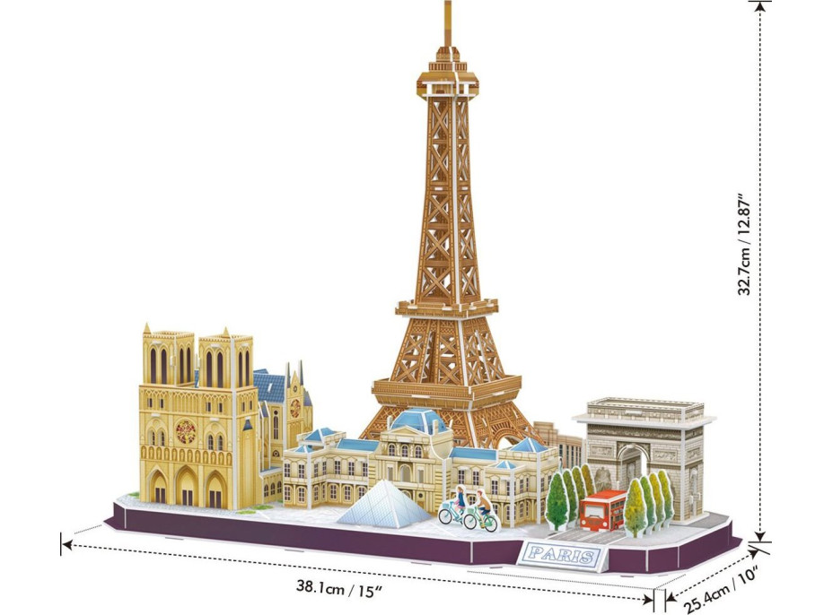 CUBICFUN 3D puzzle CityLine panorama: Paríž 114 dielikov