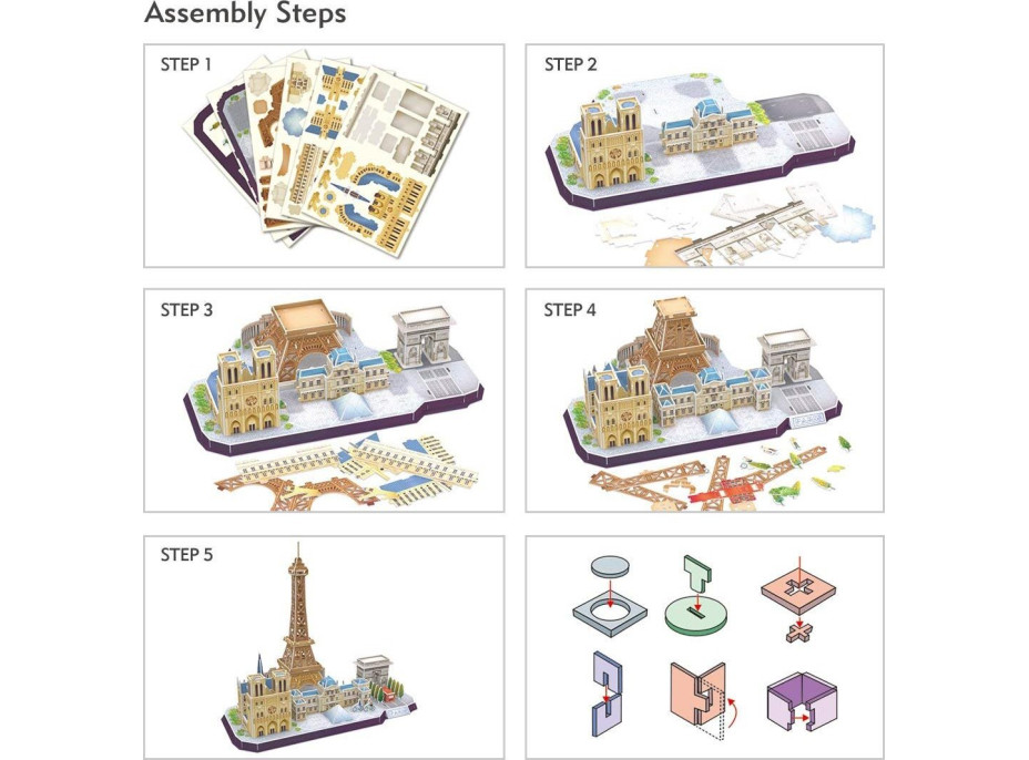 CUBICFUN 3D puzzle CityLine panorama: Paríž 114 dielikov