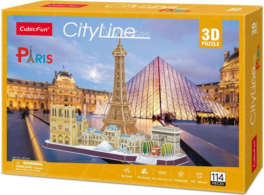 CUBICFUN 3D puzzle CityLine panorama: Paríž 114 dielikov