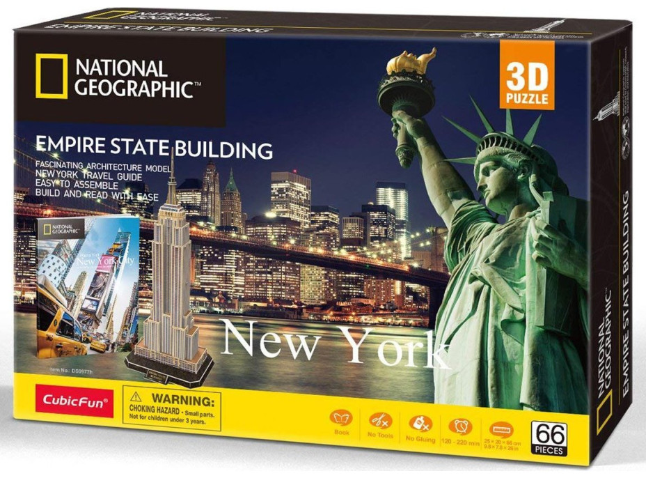 CUBICFUN 3D puzzle National Geographic: Empire State Building 66 dielikov