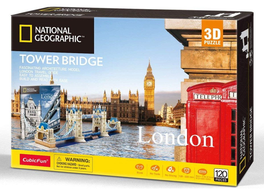 CUBICFUN 3D puzzle National Geographic: Tower Bridge 120 dielikov