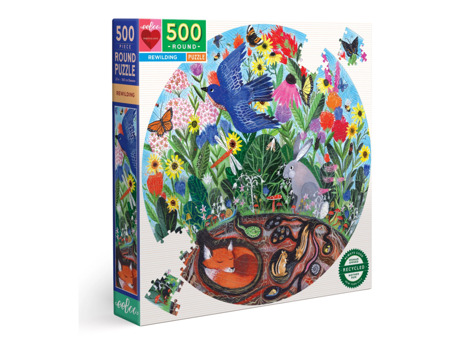 EEBOO Okrúhle puzzle Divoká príroda 500 dielikov