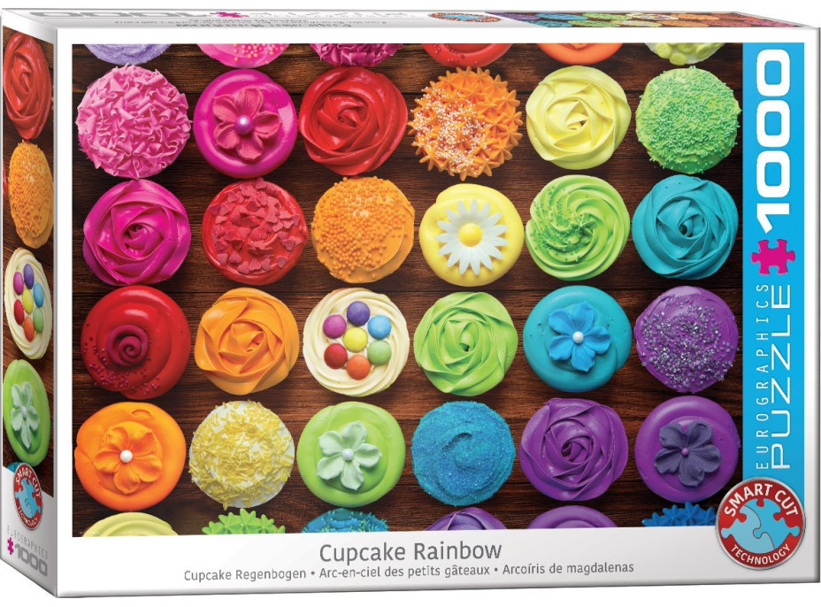 EUROGRAPHICS Puzzle Dortíková dúha 1000 dielikov (Cupcake)