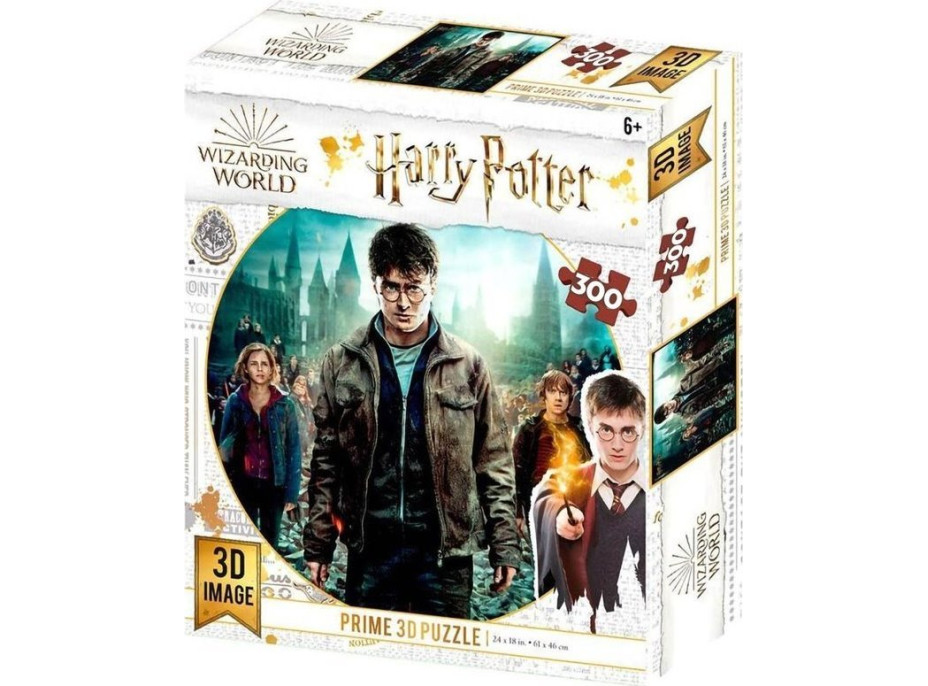 PRIME 3D Puzzle Harry Potter: Harry, Herminona & Ron 3D XL 300 dielikov