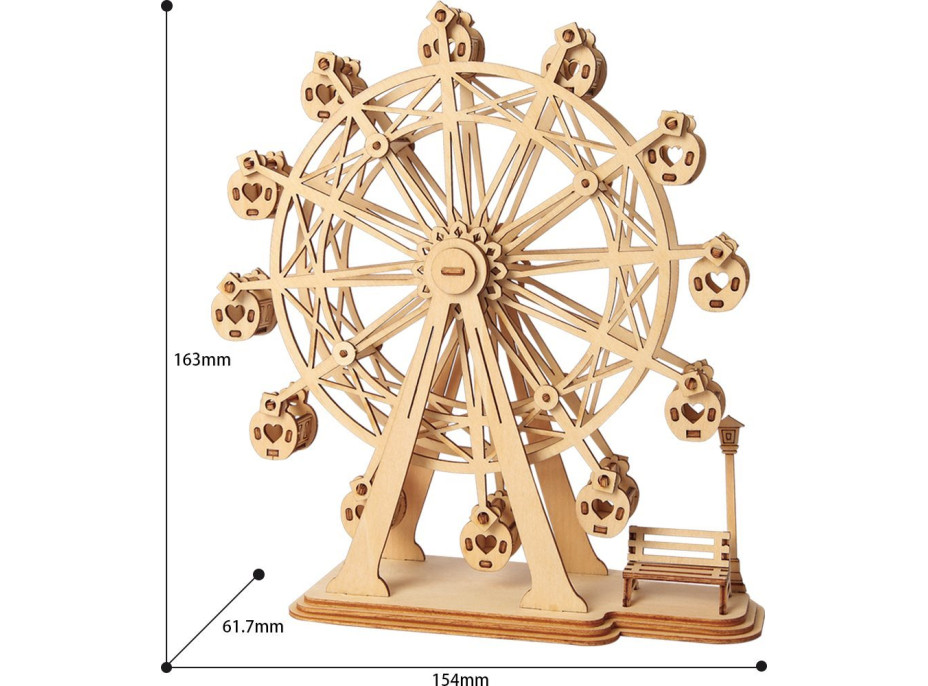 ROBOTIME Rolife 3D drevené puzzle Ruský bicykel 120 dielikov