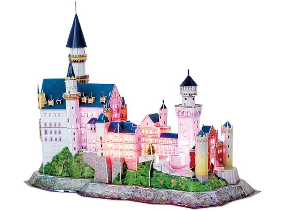 CUBICFUN Svietiace 3D puzzle Zámok Neuschwanstein 128 dielikov