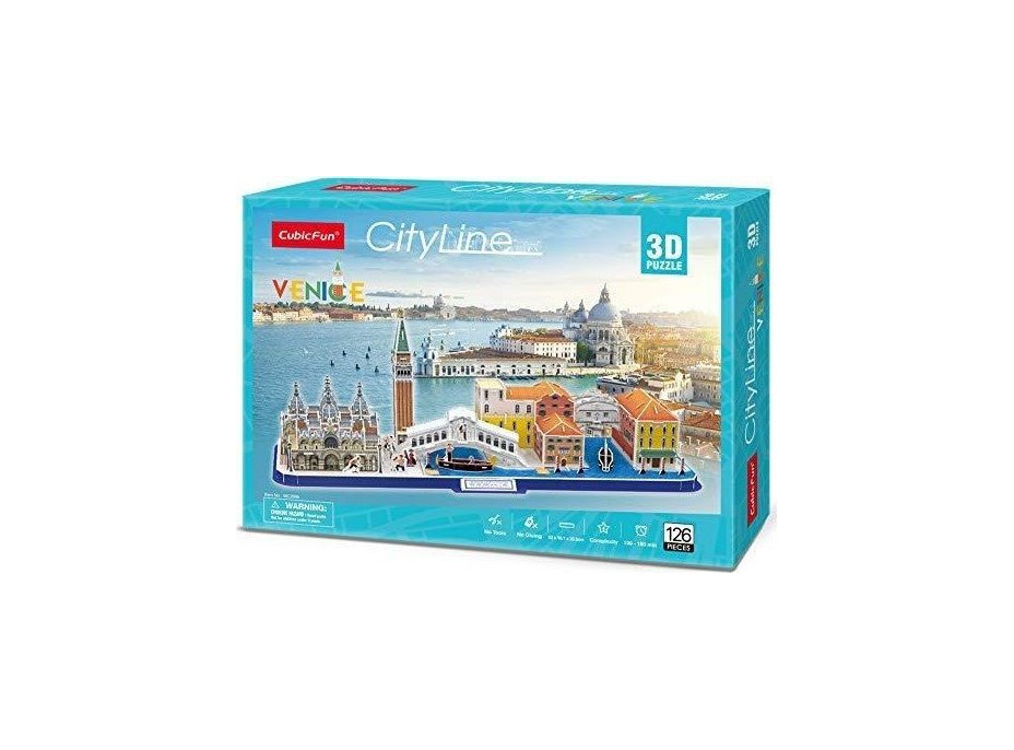 CUBICFUN 3D puzzle CityLine panorama: Benátky 126 dielikov