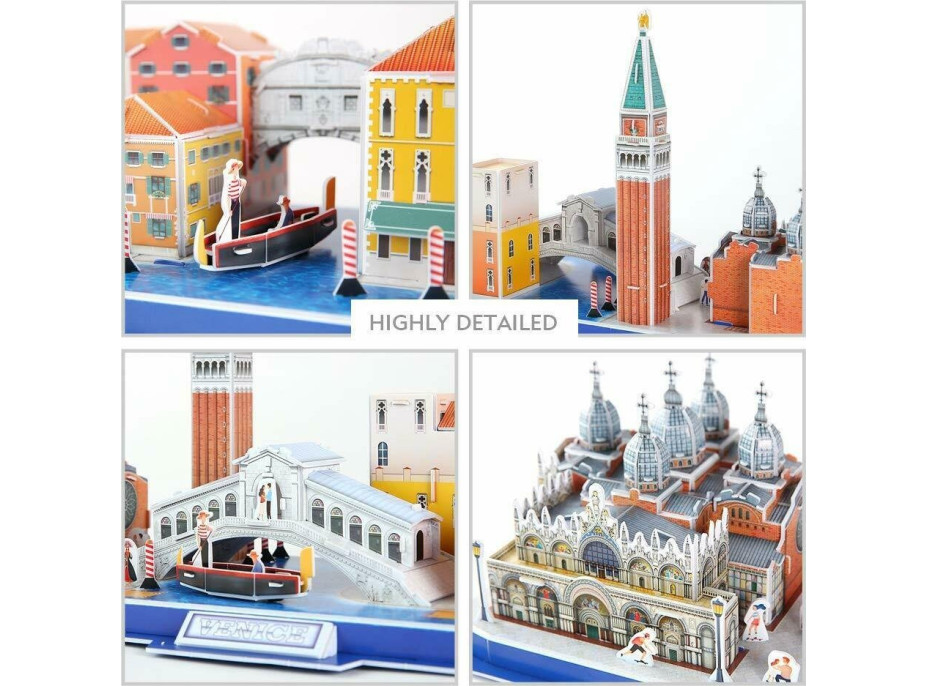 CUBICFUN 3D puzzle CityLine panorama: Benátky 126 dielikov