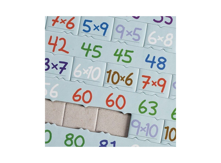 LARSEN Puzzle Matematika: násobenie 81 dielikov